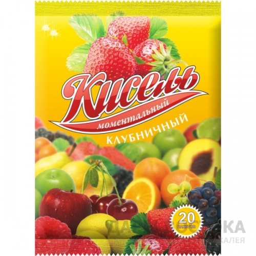 Кисель "Фунтик"  Клубничный моментальный 600г.(20 пак-в по 30г.).