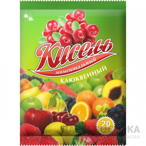 Кисель "Фунтик" Клюквенный моментальный 600г.(20 пак-в по 30г.).