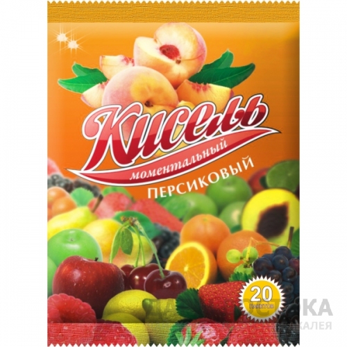 Кисель "Фунтик" Персиковый моментальный 600г.(20пак-в по 30г.).