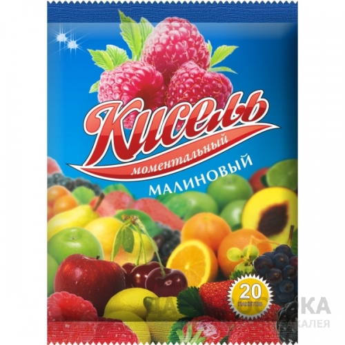 Кисель "Фунтик" Малиновый моментальный 600г.(20пак-в по 30г.).